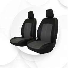 Чехлы Opel Astra H 04-15 экокожа стеганые черные серая строчка Trend Ростов