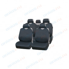Чехлы - майки комплект R-1 plus закрытые сиденья полиэстер черные Autoprofi