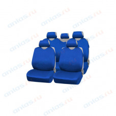 Чехлы - майки комплект R-1plus закрытые сиденья полиэстер синие Autoprofi