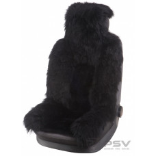 Накидка на сиденье нат.мех овчина PSV Jolly Premium черная 1 шт.