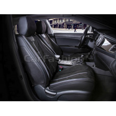 Накидка на сиденье CarFashion Start 5D каркасная передняя черный/черный/т.серый 2 шт.