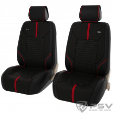 Накидка на сиденье PSV 2D Cross передняя формованная черно-красная 2 шт.