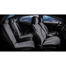 Накидка на сиденье CarFashion Smart Plus 5D каркасная серый/черный/серый 5 шт.