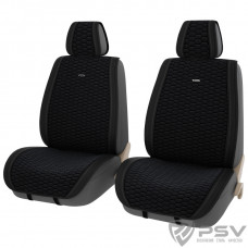 Накидка на сиденье PSV Hornet вельвет/экокожа передняя черная 2 шт.