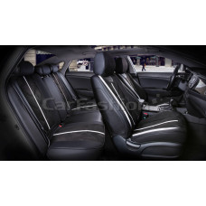 Накидка на сиденье CarFashion Start Plus 5D каркасная черный/черный/белый 5 шт.
