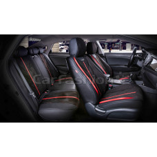 Накидка на сиденье CarFashion Start Plus 5D каркасная черный/черный/красный 5 шт.