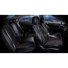 Накидка на сиденье CarFashion Smart Plus 5D каркасная черный/черный/черный 5 шт.