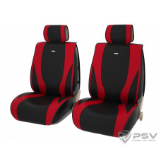 Накидка на сиденье PSV 3D Kinetic передняя черно-красная 2 шт.