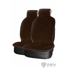 Накидка на сиденье иск.мех PSV Mutton 145 х 55 см коричневая 2 шт.