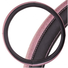 Оплетка руля M Skyway Luxury 7 экокожа черно-розовая