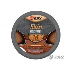 Оплетка руля M PSV Skin кожа серая блистер