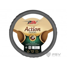 Оплетка руля M PSV Action Fiber экокожа перфорированные вставки серая