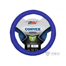 Оплетка руля L PSV Convex кожа стеганая синяя