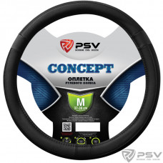 Оплетка руля M PSV Concept экокожа/велюр черная