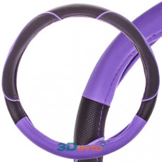 Оплетка руля M Skyway Combo 4 экокожа черно-фиолетовая