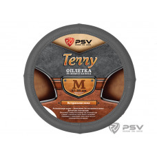 Оплетка руля M PSV Terry кожа перфорированная серая блистер